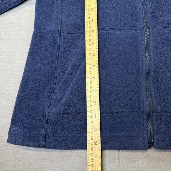 Women's L.L. Bean Mountain Long Sleeve Full Zip Fleece Jacket Navy Medium Hiking - Picture 8 of 12